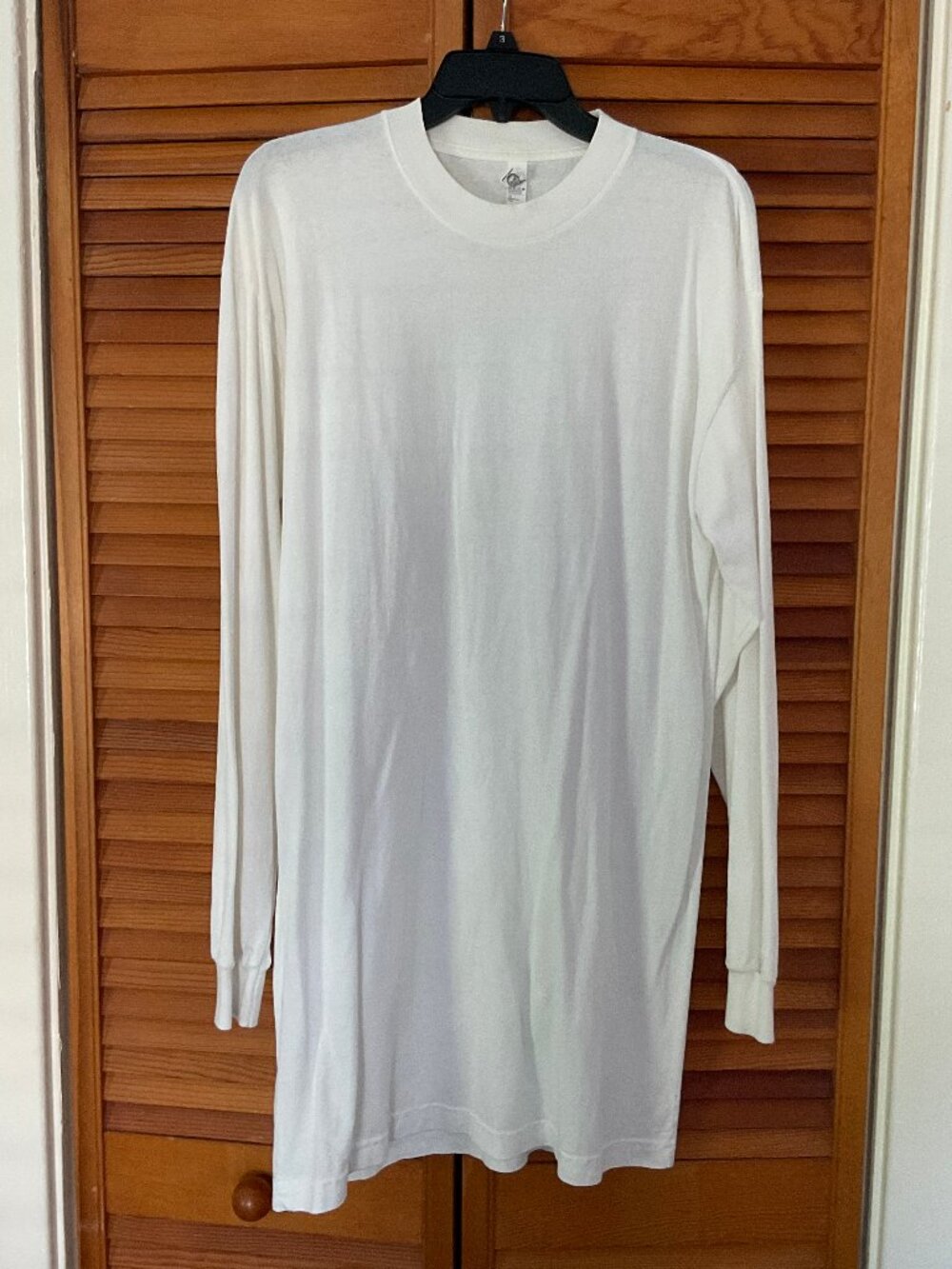 Los Angeles Apparel Long Sleeve Dress White Size Small